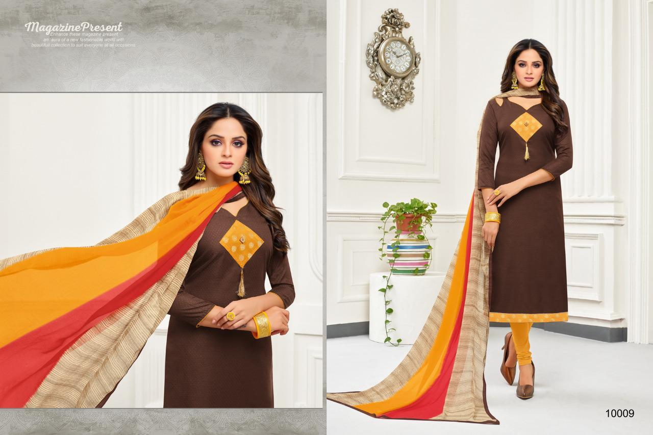 Designer Churudar Salwar Suit - Cotton Polyester, Customized Size, All Colors | Full Sleeves, Embroidered Pattern, Stone Decoration