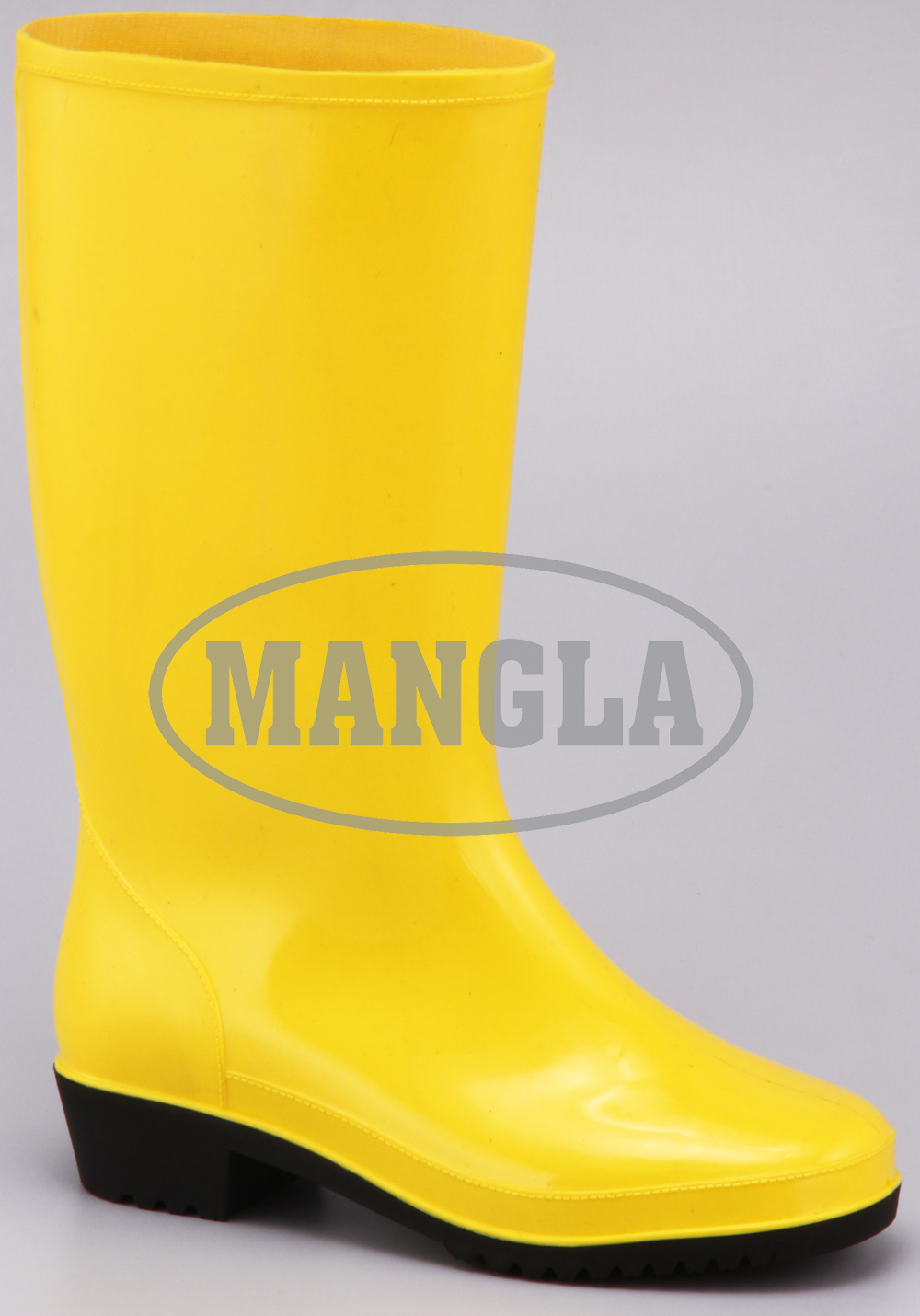 Lucas Yellow Gumboot - Color: Black / Red