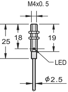 M4 Ultra Small Inductive Proximity Sensor Shielded Threaded Pnp Npn No Nc Accuracy: 2 %