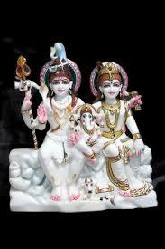 मार्बल शिव परिवार की प्रतिमा
