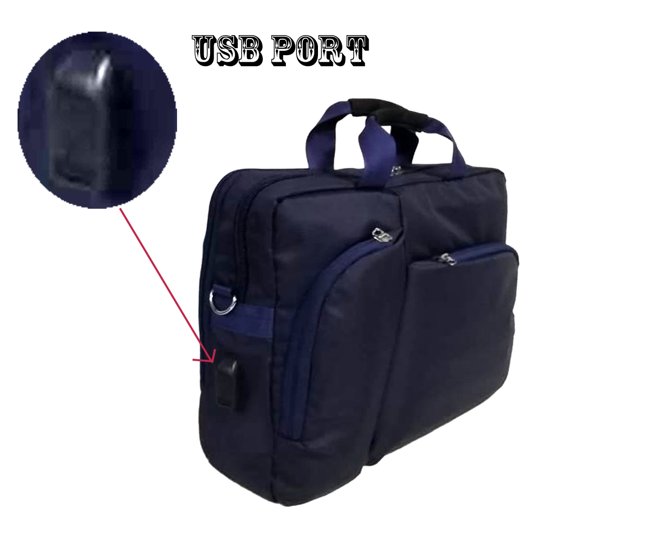 Blue Waterproof Laptop Bag
