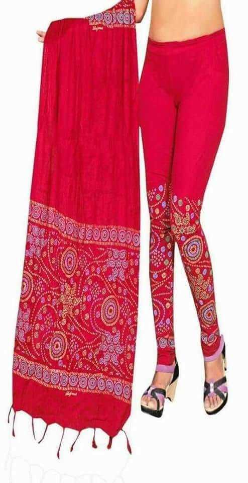 Leggings And Dupatta - Cotton Fabric, Size Xl (28-32) & Xxl (34-38), Length 40 | Casual Dress, Breathable, Washable, Printed Pattern For All Season