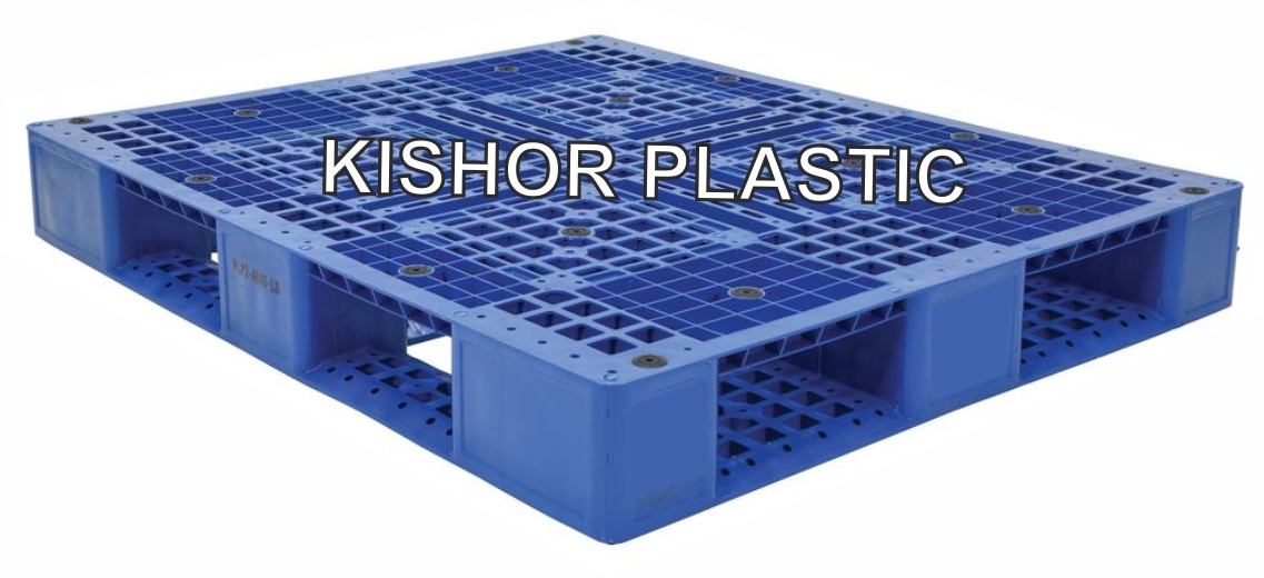 Hdpe Plastic Pallet - 1100 X 1100 Millimeter Size, Blue Color | 700-800 Kilograms Load Capacity, Resistant To Chemicals And Microbial Growth