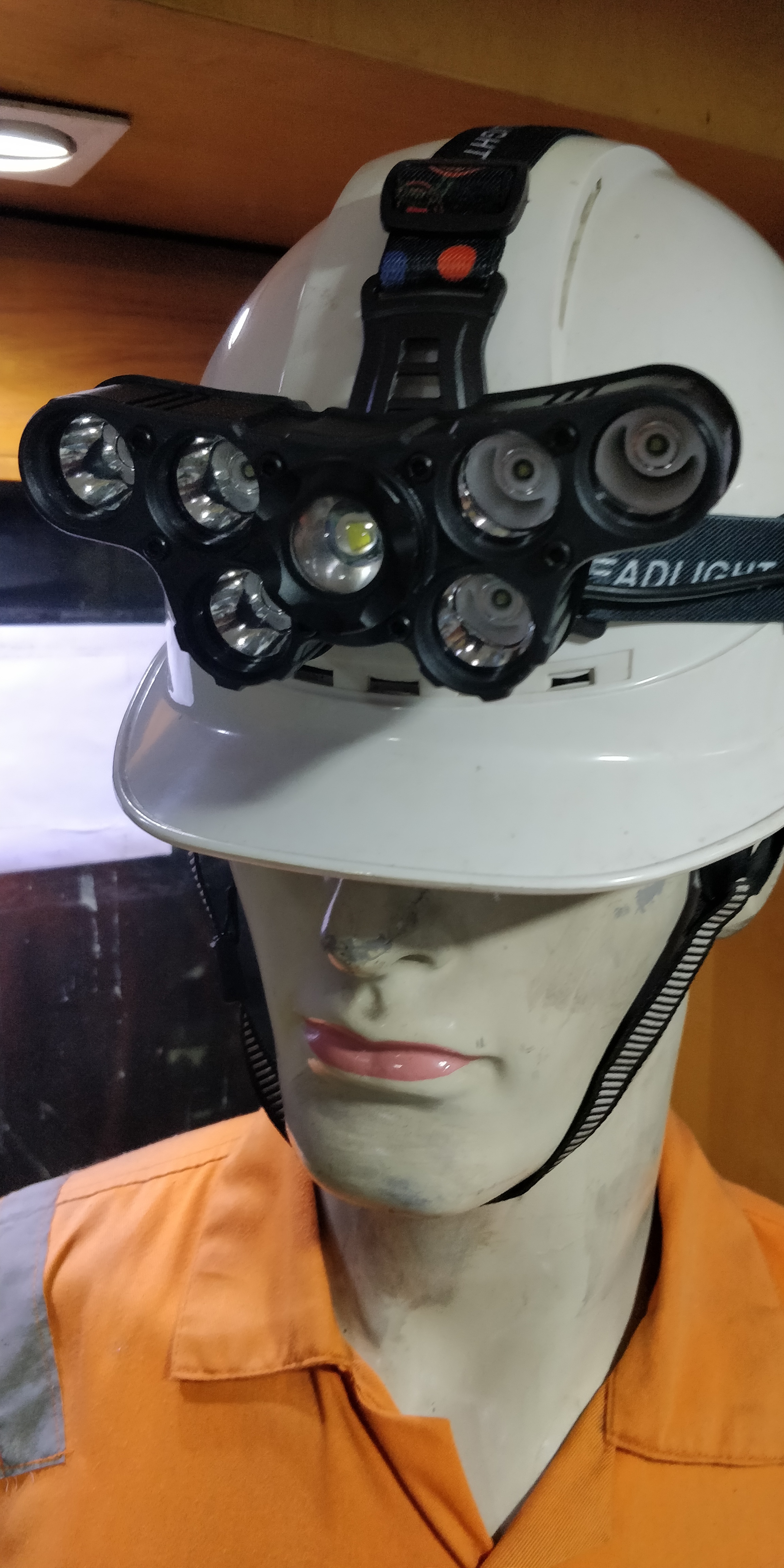 Black Led Headlamp With 7 Led