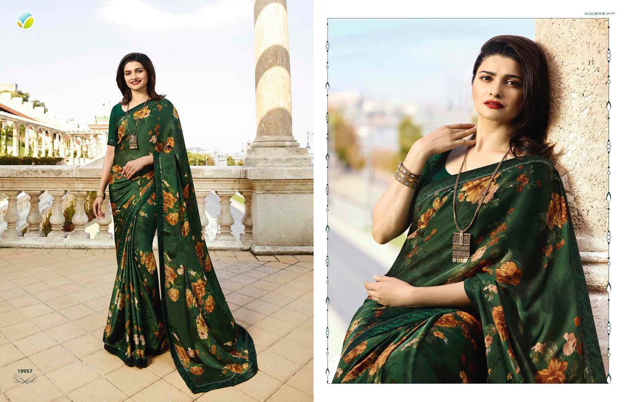 Chiffon Print Saree - Georgette Fabric, Elegant White Rangoli Design | Summer Wear, All Colors Available