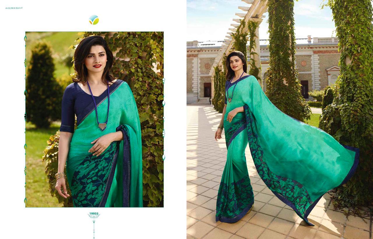 Chiffon Print Saree - Georgette Fabric, Elegant White Rangoli Design | Summer Wear, All Colors Available