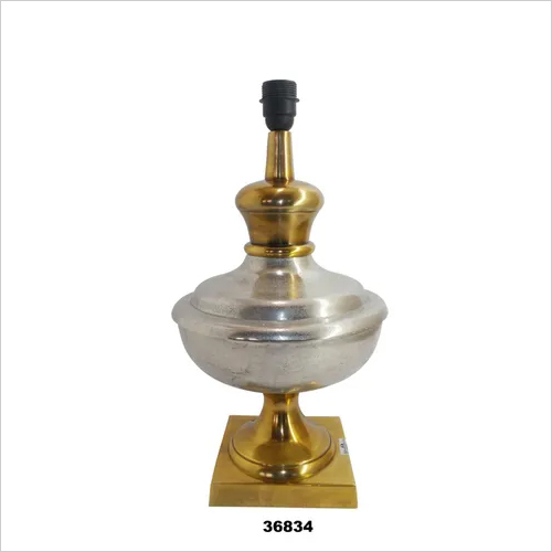 Silver And Brass Table Lamp