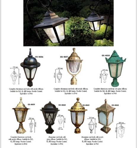 Gate Lights - Metal, Multi Color, Round, Rectangle, and Square | Modern Design with Electric Power Source