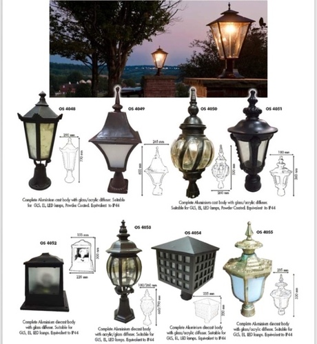Gate Lights - Metal, Round/Rectangle/Square | Multi-Color, Electric Power, Modern Style