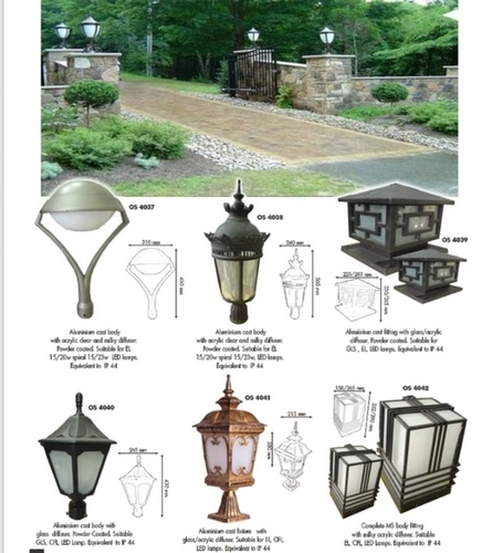 Gate Lights - Metal, Multi Color , Modern Round, Rectangle And Square Designs, Electric Power Source for Enhanced Illumination and Aesthetic Appeal