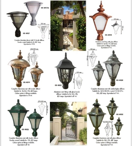 LED Gate Lights - Metal, Multi Color with Round, Rectangle, and Square Designs | Modern Style for Elegant Outdoor Illumination