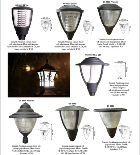 Gate Lights - Metal, Round Shape, Multi Color | Modern Electric Power Source Design for Elegant Outdoor Illumination