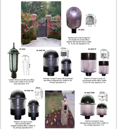LED Gate Lights - Metal, Round Shape | Black and White Finish, Modern Electric Design