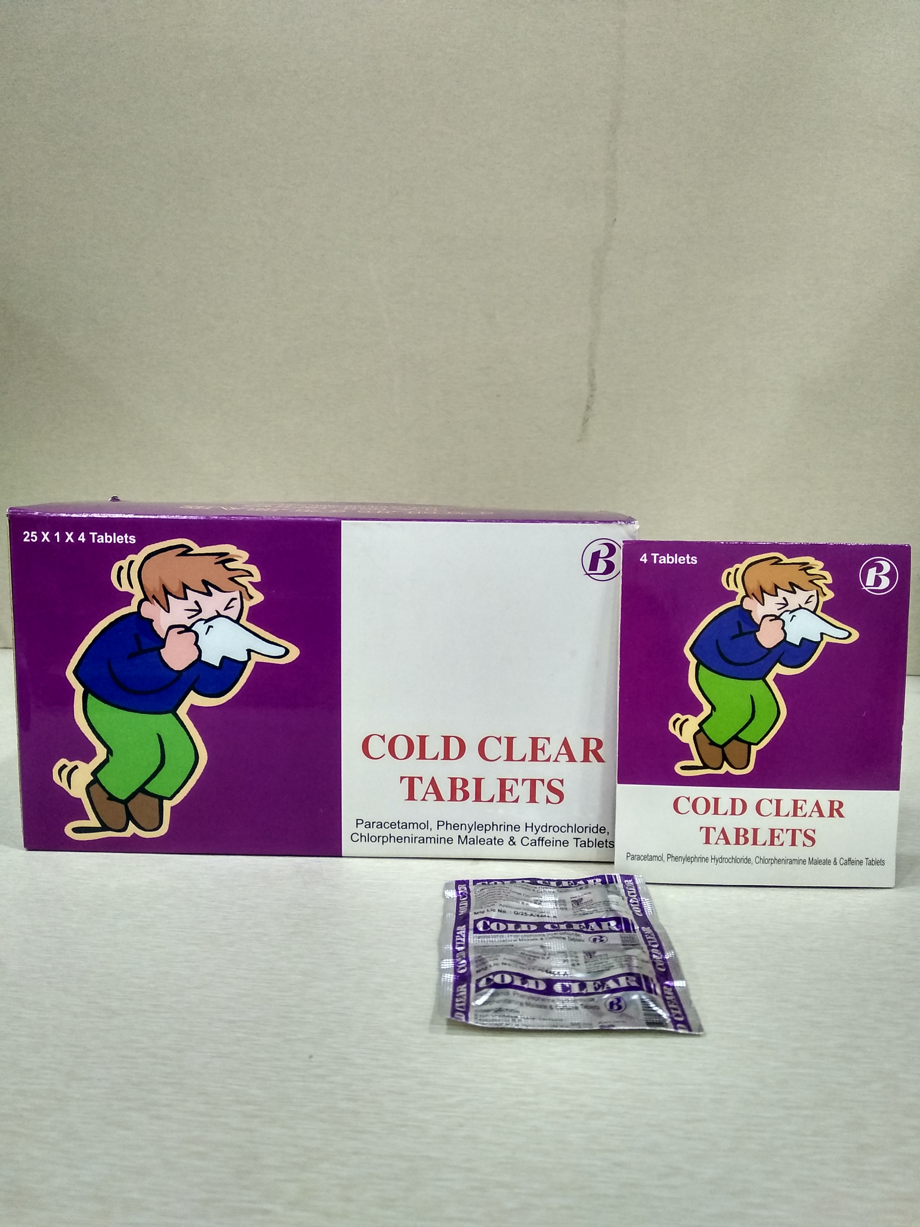 Paracetamol + Cpm+phenylephrine + Caffeine General Drugs
