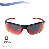 Swiss Military Shiny Black Frame With Brown Lens With Matt Red