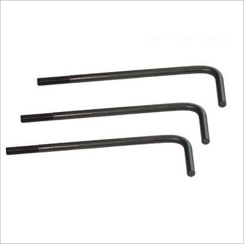 Foundation Bolt - Iron & Steel, Round Shape, Black Color | Corrosion Resistant, High Tensile Strength, Long Life