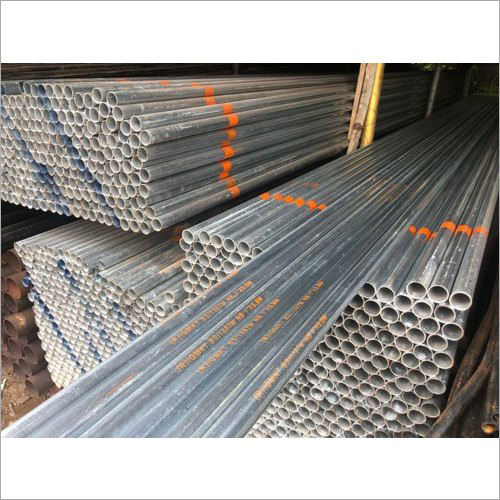 Silver Galvanized Iron Street Light Pole