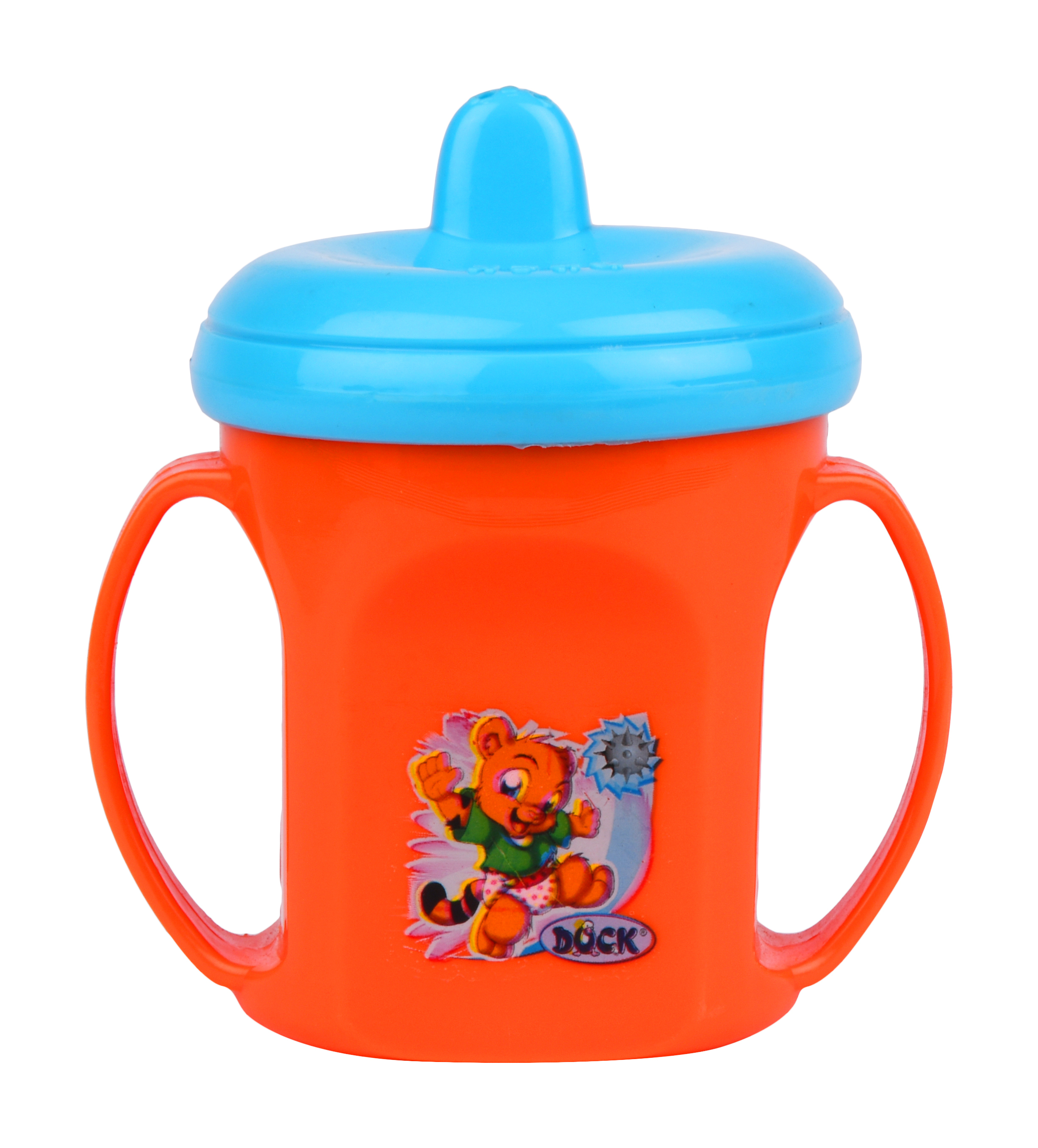 Duckling Cup - 210ml Polypropylene, Red & Blue | Non-toxic, Bpa-free Sipper With Protective Cap For Ages 12 Months+