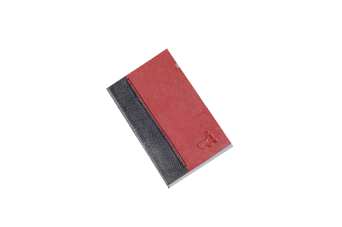 Genuine Leather Notebook (X101) - Color: Red Black