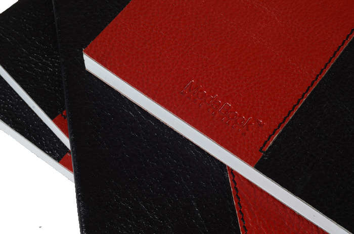 Genuine Leather Notebook (X101) - Color: Red Black