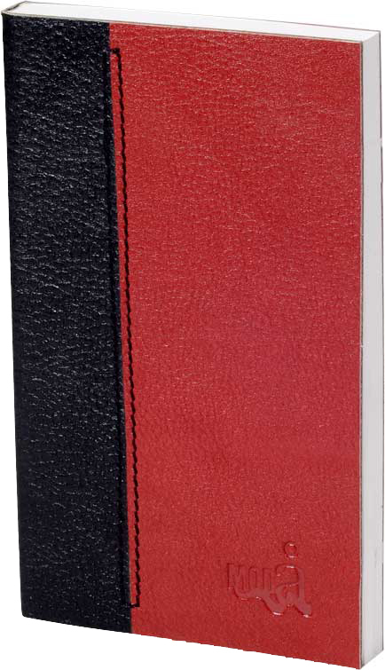 Genuine Leather Notebook (X101) - Color: Red Black