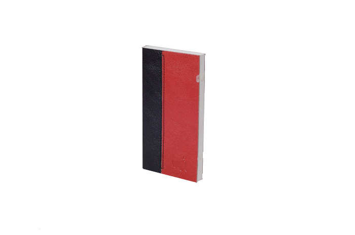 Genuine Leather Notebook (X101) - Color: Red Black