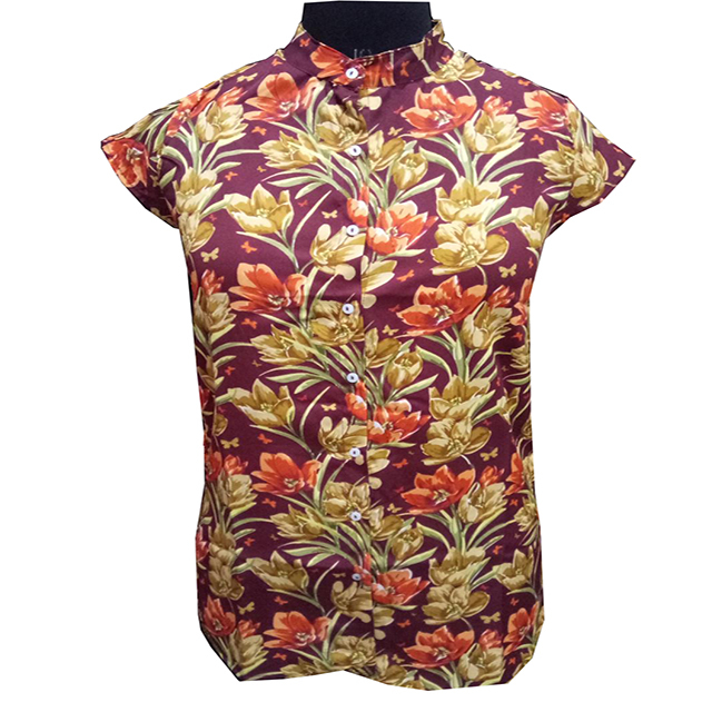 Tunic - Polyester Blend , Sizes S, M, L, Xl, Color Pink, Short Sleeves, Stylish Design, Unique Colors, Comfortable Skin Friendly Fabric
