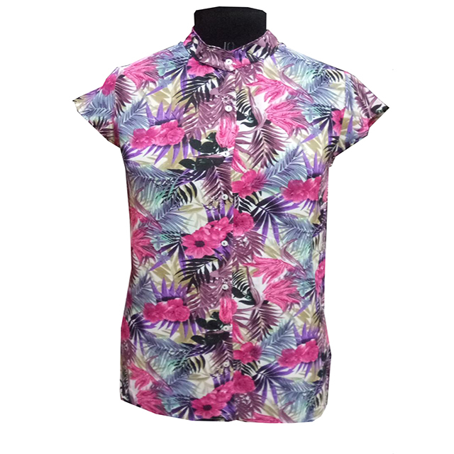Tunic - Polyester Blend , Sizes S, M, L, Xl, Color Pink, Short Sleeves, Stylish Design, Unique Colors, Comfortable Skin Friendly Fabric