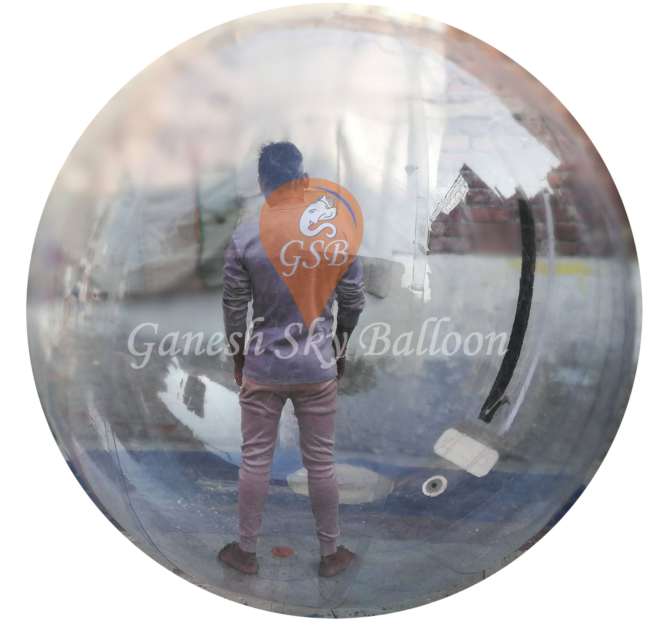 White Zorbing Ball