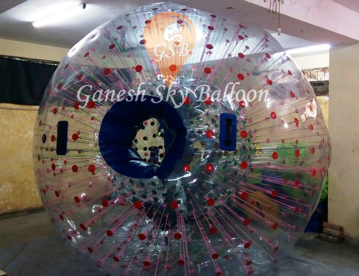 Transparent Zorbing Ball Deflation: 5 Minutes