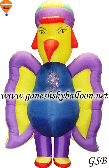 Yellow Inflatable Cartoon Character