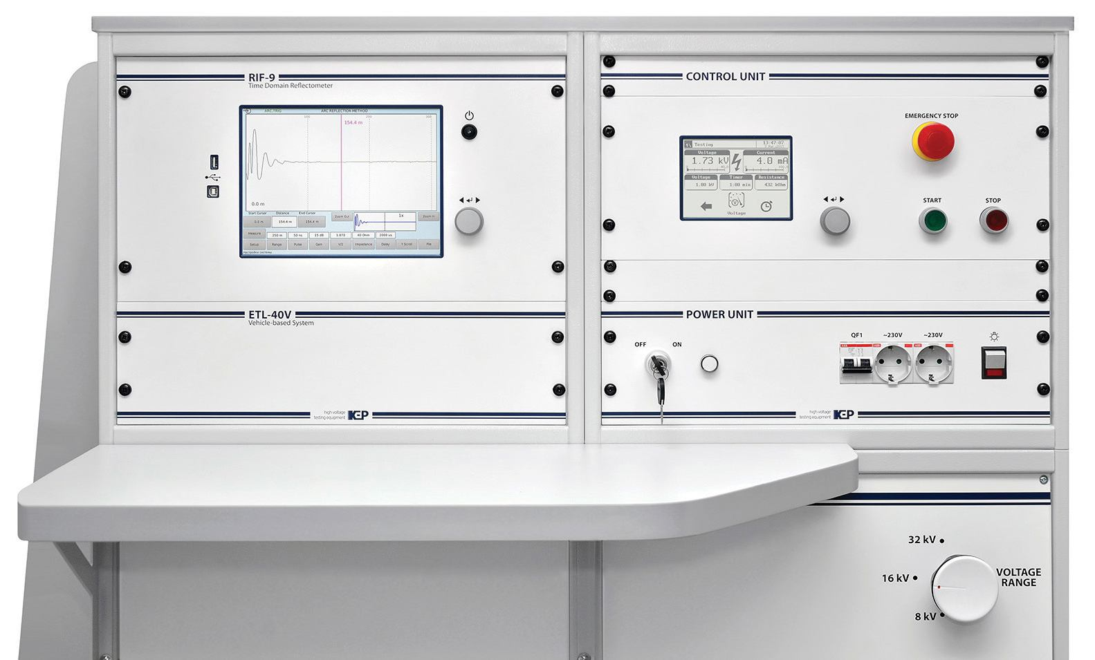 White Van Mounted Cable Fault Locator