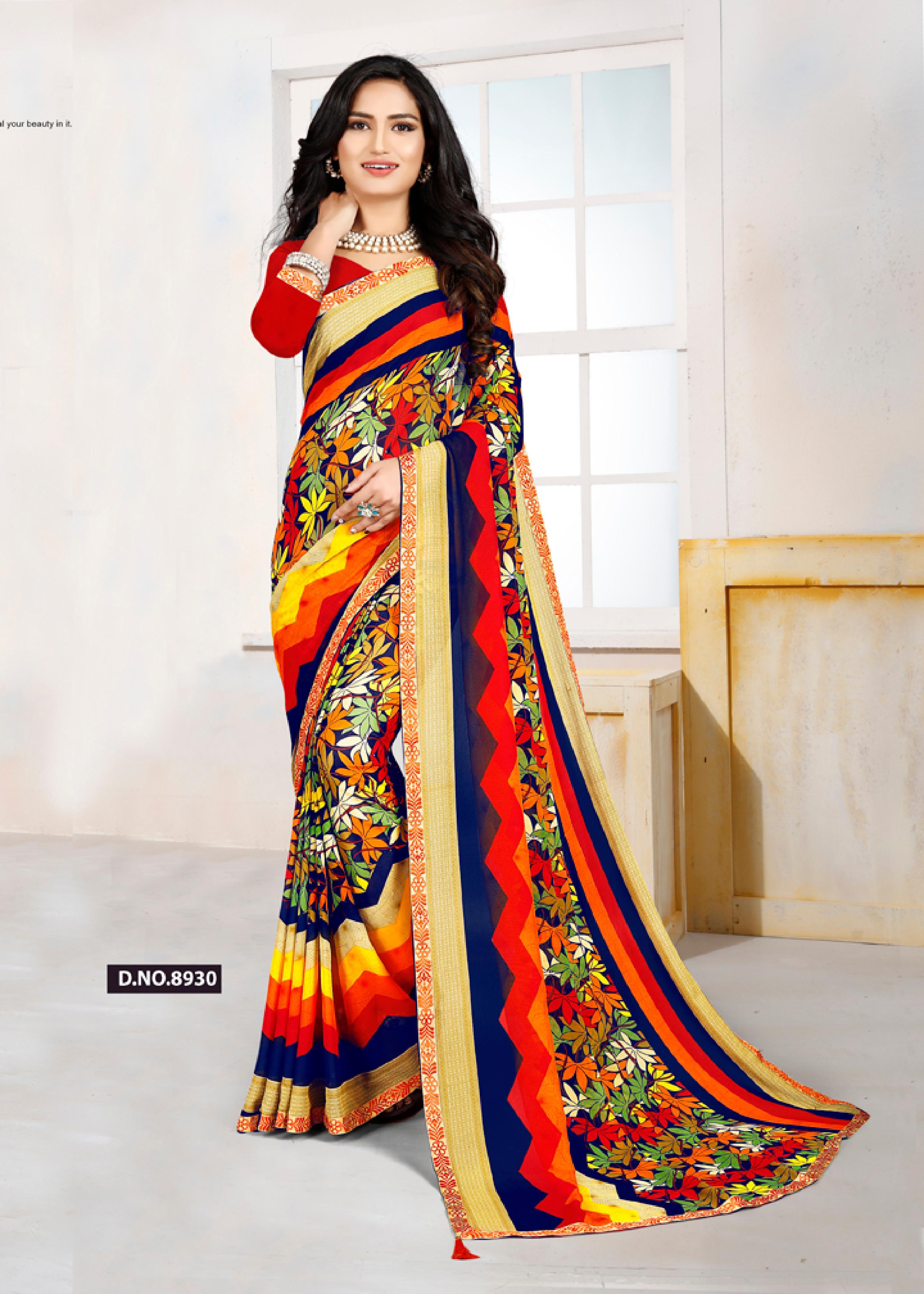 Available In 14 Colors Fancy Saree