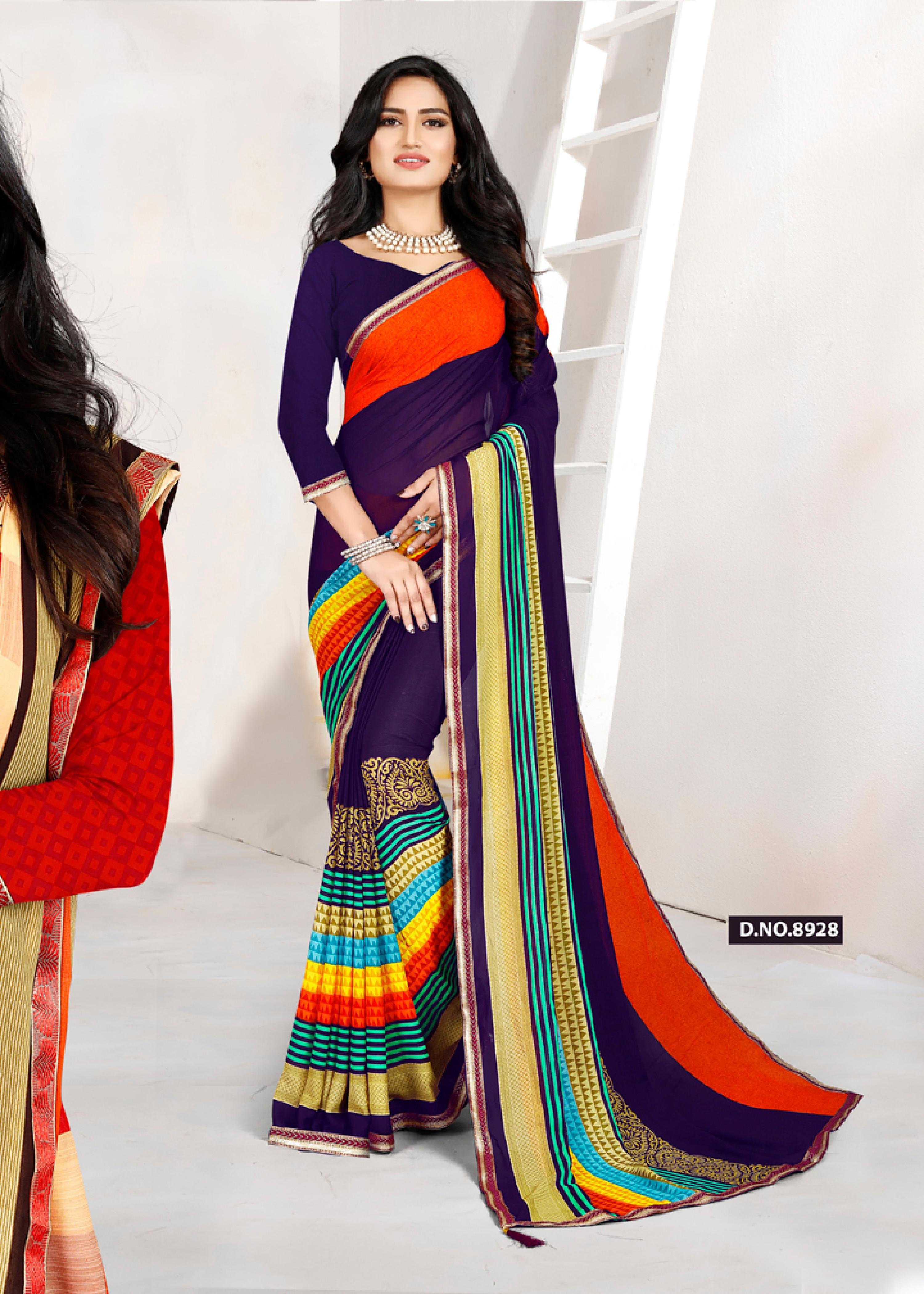 Available In 14 Colors Fancy Saree