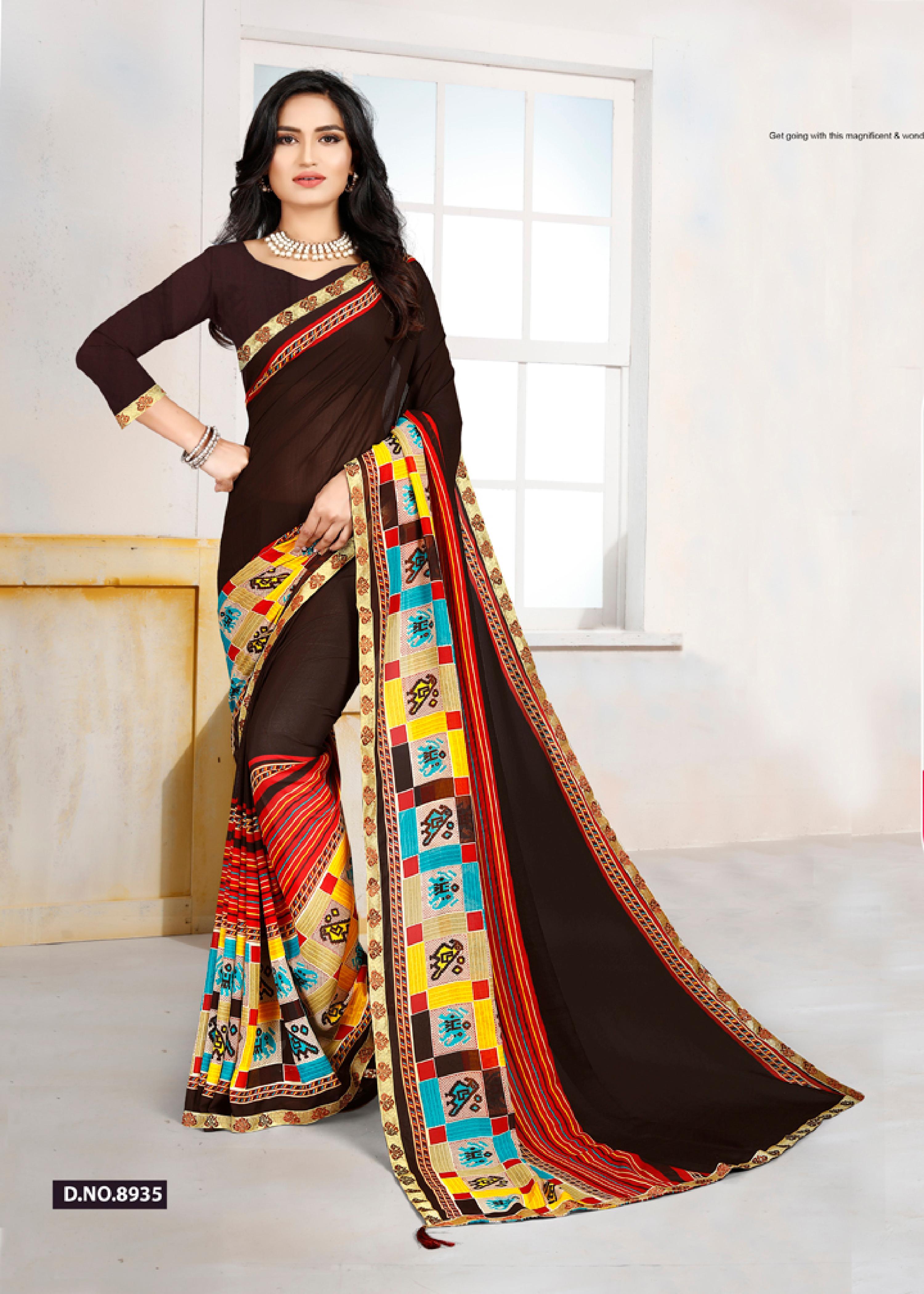 Available In 14 Colors Fancy Saree