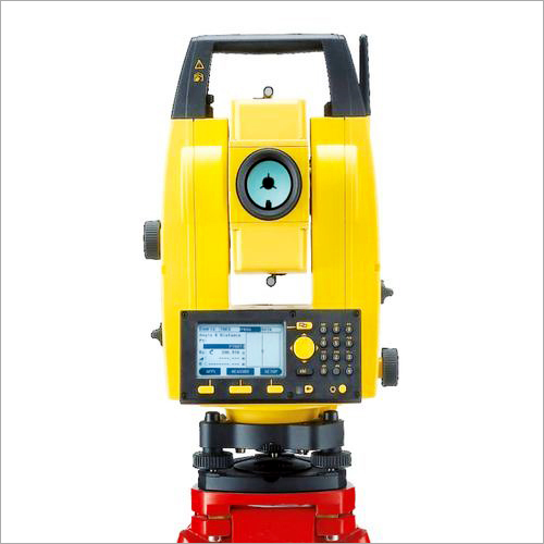 Leica Total Station - MS, SS, Iron, Plastic Material, 9"/5" Angle Measurement Accuracy - Yellow Automatic Level Instrument for Laboratory and Industrial Survey Usage