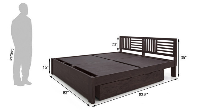 Wooden Double Bed - Bamboo, 212x160x89 Cm | Durable, Easy To Clean, Eco-friendly, Contemporary Design