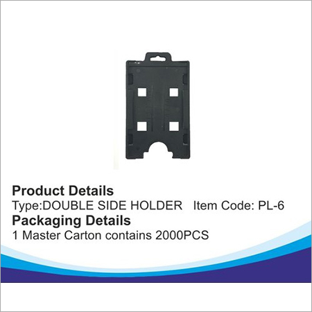 Plastic Double Side Id Card Holder