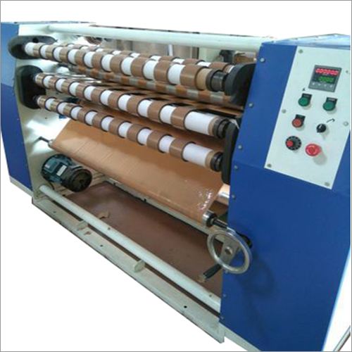 Used BOPP Tape Slitting Machine - Metal, 1500mm x 2000mm x 1000mm, VIP Blue, 3 Phase, 5 HP, 240-440V | Fully Computerized, PLC Control, Automatic