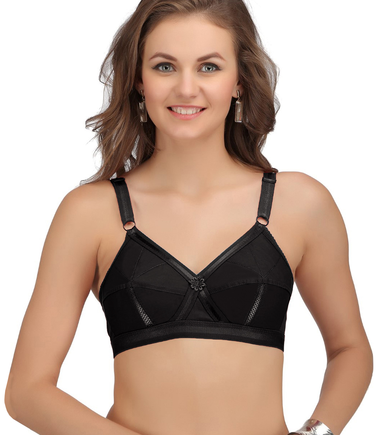 Sona Perfecto Bra - Cotton Blend, Sizes 76-117 | Featuring Lycra Fabric, Innovative Cross Fabric Rigid Belt, And Ventilated Cup Design For Comfortable Full Coverage