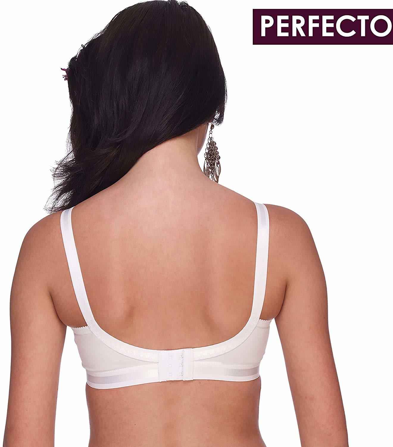 Sona Perfecto Bra - Cotton Blend, Sizes 76-117 | Featuring Lycra Fabric, Innovative Cross Fabric Rigid Belt, And Ventilated Cup Design For Comfortable Full Coverage