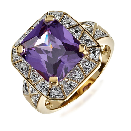 Sterling Silver Ring - 5.00 Carat Tw Amethyst Cocktail Design | 925 Sterling Silver, Perfect for Gifts and Parties, Ideal for Women