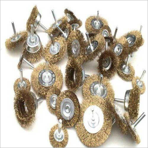 Gold Wire Wheel Brush - Bristle Color: Black