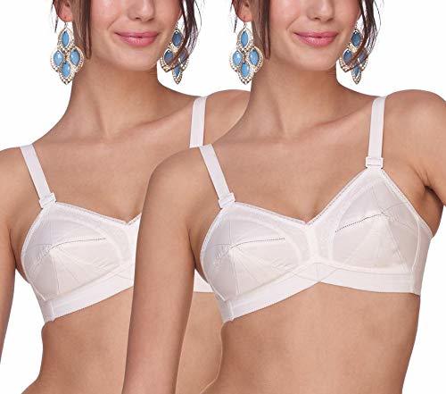 Sl-ultimate C/s - 100% Cotton, Size 76-117, White | Full Coverage Non-padded, Seamless Design For Heavy Bust, Embroidered Frames For Perfect Separation