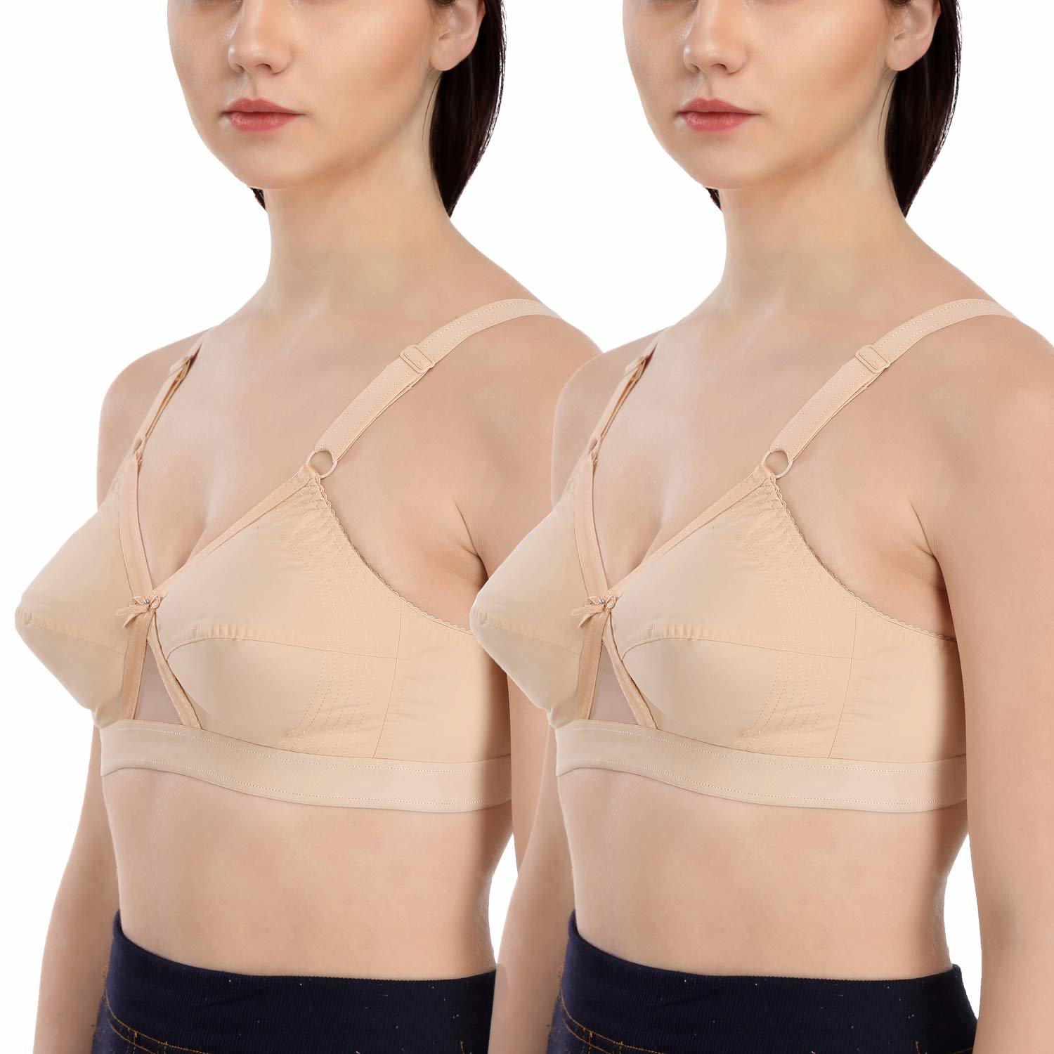 Sl- Fit Cross - Cotton Fabric, Size 76-112 | Non-padded, Wire Free, Full Coverage Soft Cup Bra With Crossover Design For Comfort And Support