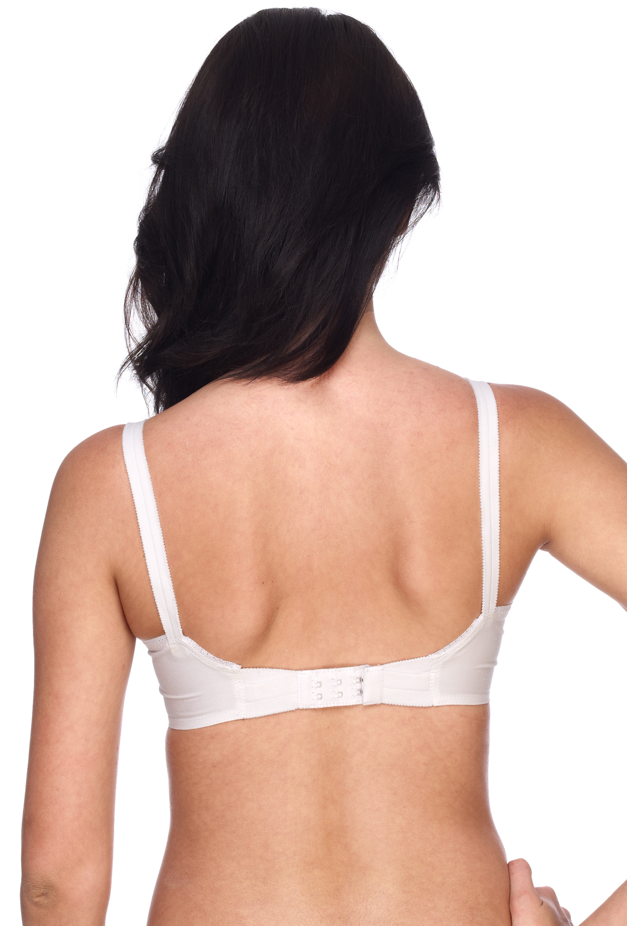 Ultimate Cotton Non-wired Bra - Organic Combed Cotton, Size 76-117, Ivory White | Perfect Coverage For Heavy Busts, Extra Band Support, Embroidered Cup Frames, Soft Elastic Straps, Everyday Comfort