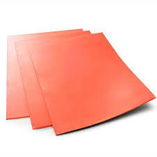 Laser Rubber Sheet - 12x12 Inches, Red | Smooth Finish, 0.08 Inches Thick, 200°F Temperature Resistance, Lightweight at 0.5 lbs