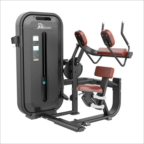 Abdominal Machine - MS, 1240 x 1130 x 1620 mm, Brown Leather Seat | Adjustable for Commercial Use, 90 kg Weight Stack, Ideal for Abdominal Exercises