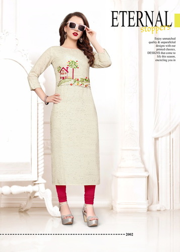 6 Colors Fancy Kurti  Misty Fabric Heavy Paper Dyed