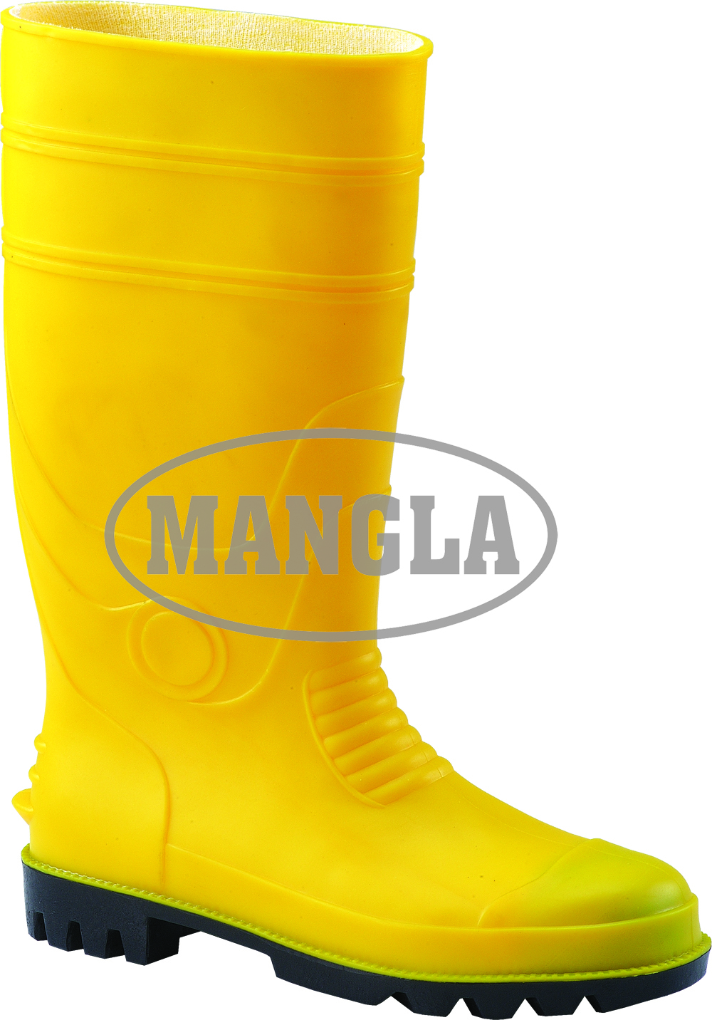 Lucas Yellow Gumboot - Color: Black / Red